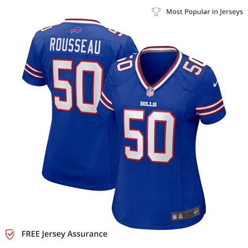 Nike Women’s Greg Rousseau Jersey – Buffalo Bills Royal Game