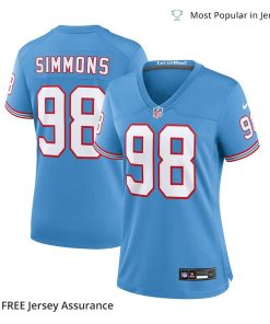 Nike Women’s Jeffery Simmons Jersey – Tennessee Titans Light Blue Player