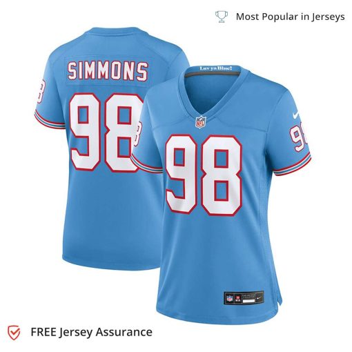 Nike Women’s Jeffery Simmons Jersey – Tennessee Titans Light Blue Player