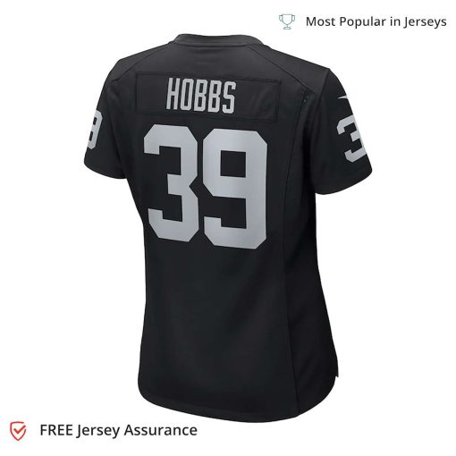 Nike Women’s Nate Hobbs Jersey – Las Vegas Raiders Black Game