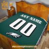 Custom Philadelphia Eagles Jersey Blanket – Personalized NFL Gift with Name & Number