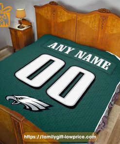 Philadelphia Eagles Blanket-Inspired NFL Jersey – Customizable with Names & Number - Perfect Personalized Blankets