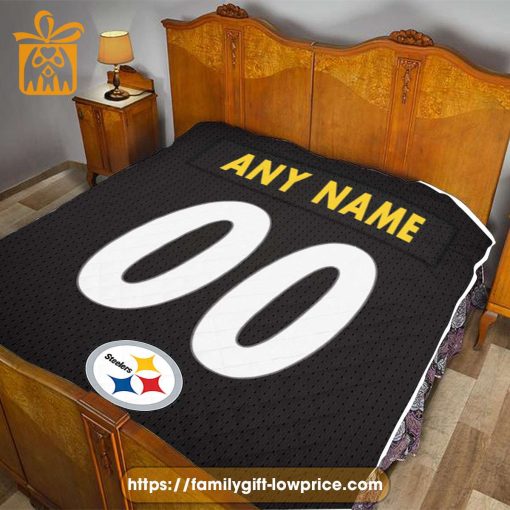 Pittsburgh Steelers Blanket-Inspired NFL Jersey – Customizable with Names & Number – Perfect Personalized Blankets