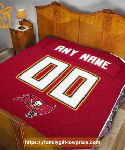 Tampa Bay Buccaneers Blanket-Inspired NFL Jersey – Customizable with Names & Number - Perfect Personalized Blankets