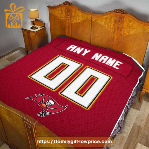 Tampa Bay Buccaneers Blanket-Inspired NFL Jersey – Customizable with Names & Number – Perfect Personalized Blankets