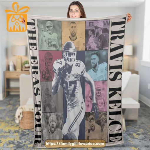 Travis Kelce The Eras Tour – Exclusive Vintage NFL Blanket! Perfect Gift for Football Fans