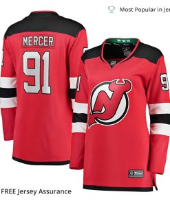 Women’s Dawson Mercer Jersey – New Jersey Devils Red Home Breakaway