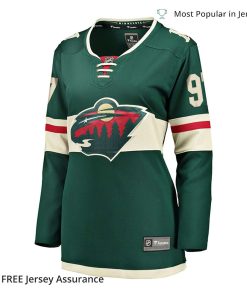 Womens Kirill Kaprizov Jersey Minnesota Wild Green Home Premier Breakaway Player 1