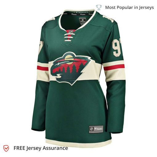 Women’s Kirill Kaprizov Jersey – Minnesota Wild Green Home Premier Breakaway Player