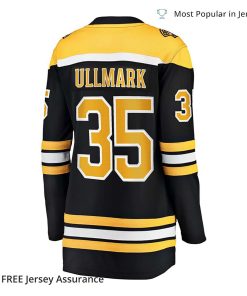 Womens Linus Ullmark Jersey Boston Bruins Black Home Breakaway Player 2