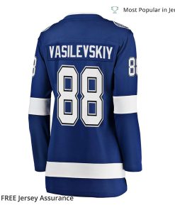 Women's Vasilevskiy Jersey - Tampa Bay Lightning Blue Breakaway Player