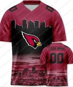 3D Arizona Cardinals Custom Jersey T-Shirt – Personalized Name & Number – Unique Fan Gear