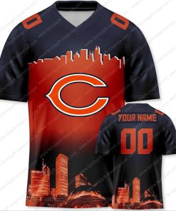 Custom Jerseys Football Chicago Bears T-Shirts - Personalized Name & Number - Unique Fan Gear