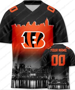 Custom Jerseys Football Cincinnati Bengals T Shirt - Personalized Name & Number - Unique Fan Gear