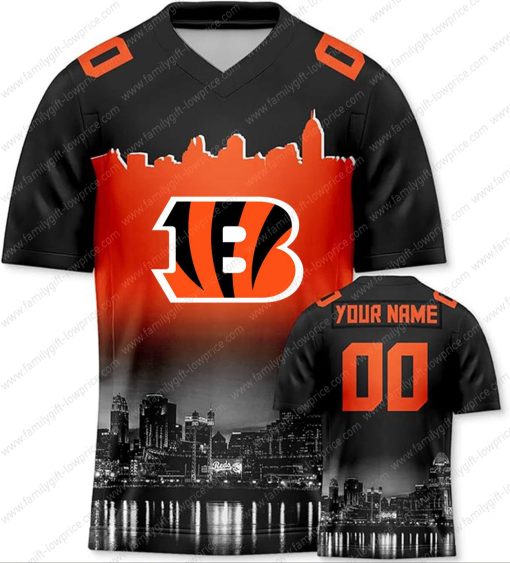 Custom Jerseys Football Cincinnati Bengals T Shirt – Personalized Name & Number – Unique Fan Gear