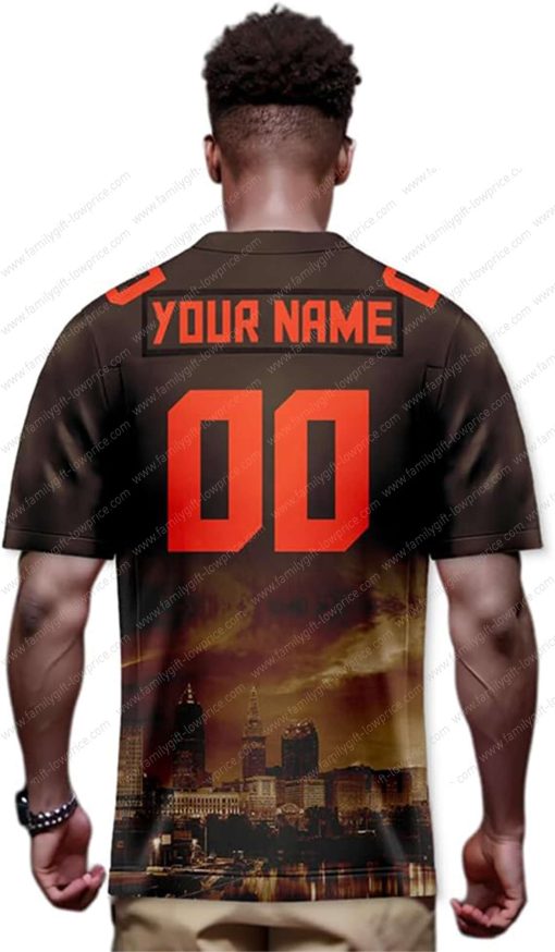 Custom Jerseys Football Cleveland Browns Tee Shirts – Personalized Name & Number – Unique Fan Gear
