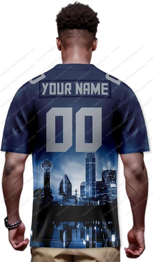 Custom Jerseys Football Dallas Cowboy T Shirt – Personalized Name & Number – Unique Fan Gear