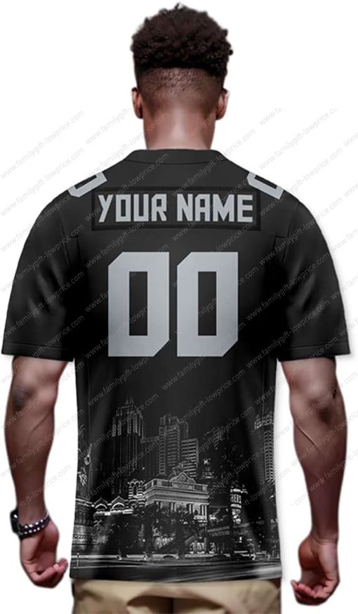 Custom Jerseys Football Las Vegas Raiders T Shirt – Personalized Name & Number – Unique Fan Gear