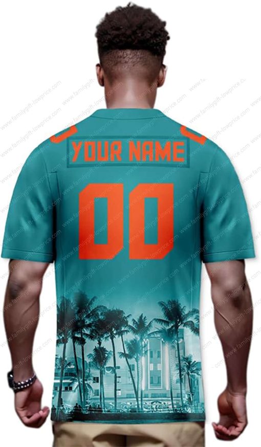 Custom Jerseys Football Miami Dolphins Shirts for Women Men – Personalized Name & Number – Unique Fan Gear