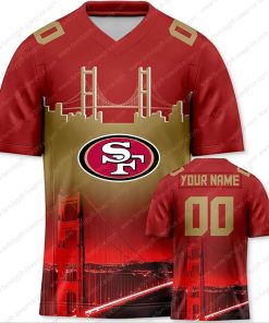 Custom Jerseys Football San Francisco 49ers T-Shirts - Personalized Name & Number - Unique Fan Gear