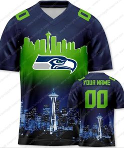 Custom Jerseys Football Seattle Seahawks Shirts - Personalized Name & Number - Unique Fan Gear
