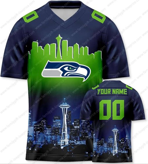 Custom Jerseys Football Seattle Seahawks Shirts – Personalized Name & Number – Unique Fan Gear