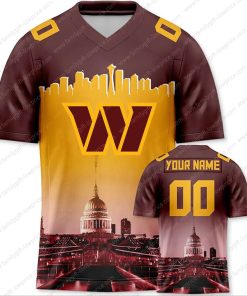 Custom Jerseys Football Washington Commanders T-Shirts - Personalized Name & Number - Unique Fan Gear