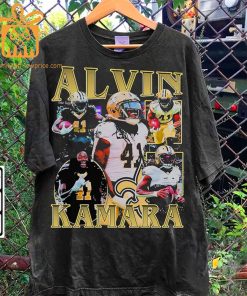 Alvin Kamara Retro TShirt – 90s Vintage NFL Shirts – Oversized American Football T-Shirt