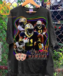 Alvin Kamara Retro T Shirt 90s Vintage NFL Shirts Oversized American Football T Shirt 2 1