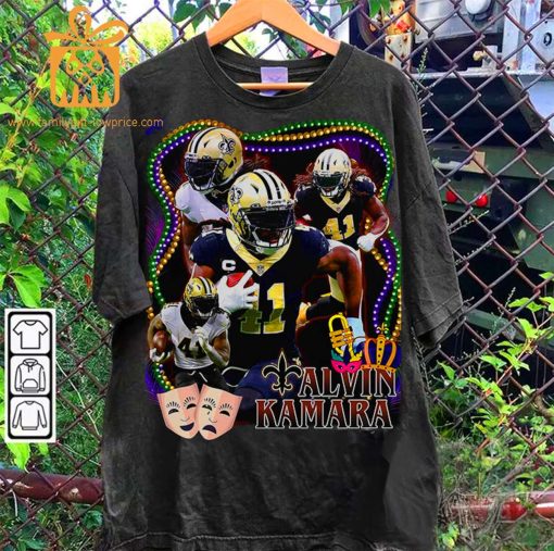 Alvin Kamara Retro Shirt – 90s Vintage NFL Shirts – Oversized American Football T-Shirt