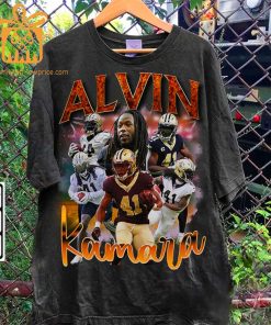Alvin Kamara Retro T Shirt 90s Vintage NFL Shirts Oversized American Football T Shirt