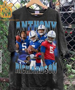 Anthony Richardson Retro T Shirt 90s Vintage NFL Shirts Oversized American Football T Shirt
