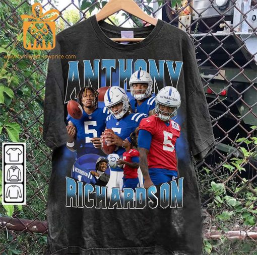 Anthony Richardson Retro T-Shirt – 90s Vintage NFL Shirts – Oversized American Football T-Shirt
