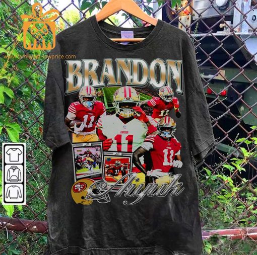 Brandon Aiyuk Retro T-Shirt – 90s Vintage NFL Shirts – Oversized American Football T-Shirt