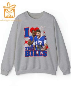 Buffalo Bills Love Sweatshirt Josh Allen Stefon Diggs NFL Gear Funny Football Apparel for Bills Mafia