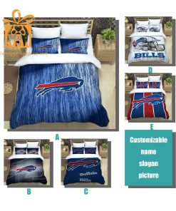 Buffalo Bills Bedding Custom Cute Bed Sets with Name & Number, Buffalo Bills Gifts