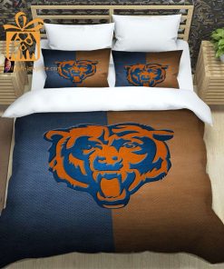 Chicago Bears Bed Sheets NFL Set, Custom Cute Bed Sets with Name & Number, Chicago Bears Gifts 1