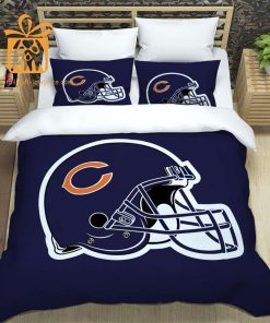 Chicago Bears Bed Sheets NFL Set, Custom Cute Bed Sets with Name & Number, Chicago Bears Gifts 2