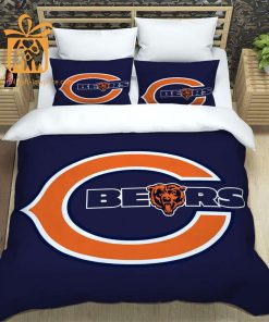 Chicago Bears Bed Sheets NFL Set, Custom Cute Bed Sets with Name & Number, Chicago Bears Gifts 3
