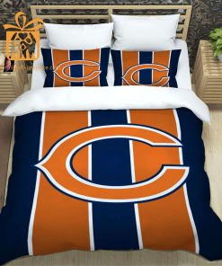 Chicago Bears Bed Sheets NFL Set, Custom Cute Bed Sets with Name & Number, Chicago Bears Gifts 5