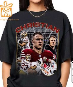Christian McCaffrey San Francisco Football Shirt Unisex 49ers Vintage Fan Gift Perfect for Christmas 3
