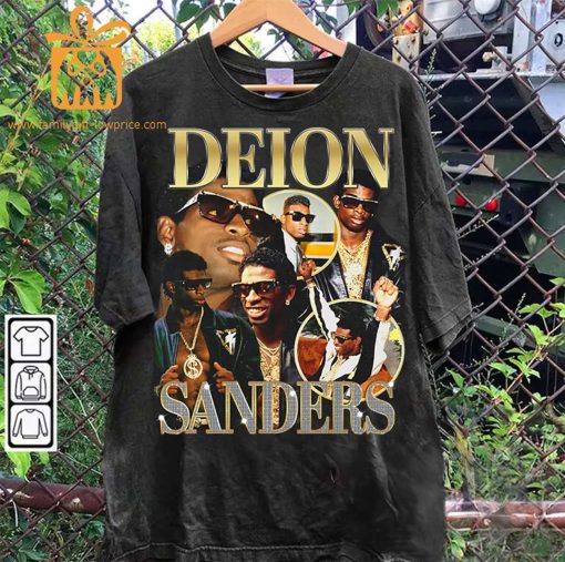 Deion Sanders Retro T-Shirt – 90s Vintage NFL Shirts – Oversized American Football T-Shirt