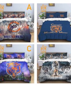 Comfortable Chicago Bears Football Bedding Set Soft NFL Bedding Sets for Football Fans 4