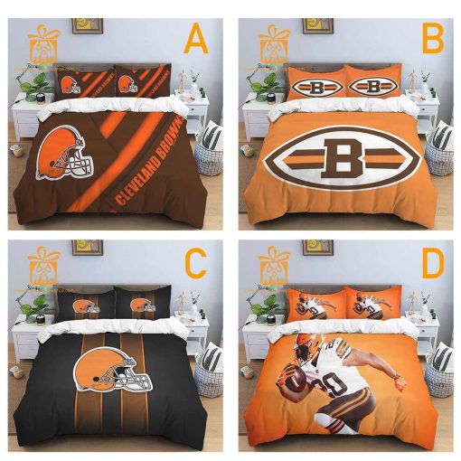 Comfortable Cleveland Browns Football Bedding Set – Soft NFL Bedding Sets for Football Fans