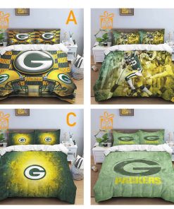 Comfortable Green Bay Packers Football Bedding Set Soft NFL Bedding Sets for Football Fans 4