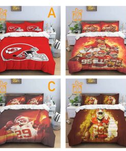 Comfortable Kansas City Chiefs Football Bedding Set Soft NFL Bedding Sets for Football Fans 4