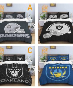Comfortable Las Vegas Raiders Football Bedding Set Soft NFL Bedding Sets for Football Fans 4