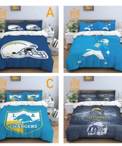 Comfortable Los Angeles Chargers Football Bedding Set Soft NFL Bedding Sets for Football Fans 4