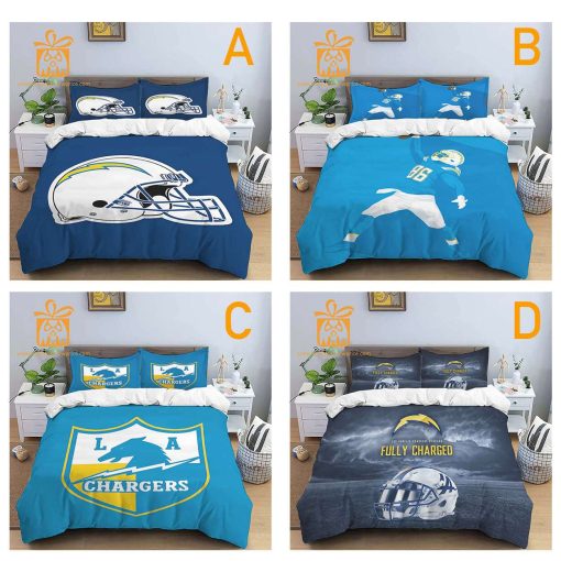 Comfortable Los Angeles Chargers Football Bedding Set – Soft NFL Bedding Sets for Football Fans