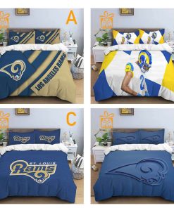 Comfortable Los Angeles Rams Football Bedding Set Soft NFL Bedding Sets for Football Fans 4